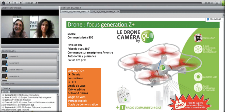 Format de conférence en ligne pour partager un dispositif de veille à distance