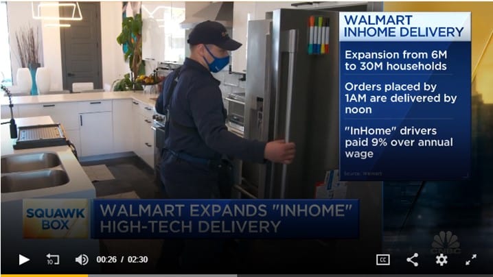 wallmart inhome delivery